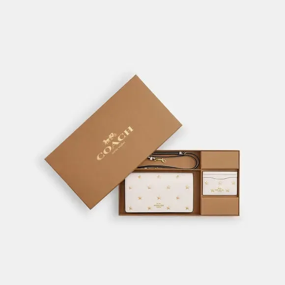 COACH NWT LEATHER Anna Fold over Leather Crossbody Boxed Set includes Card Case - Picture 6 of 6